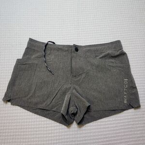 NEW AFTCO Microbyte Fishing Shorts Sz 10 Storm Heather Grey Beach Hiking Camping